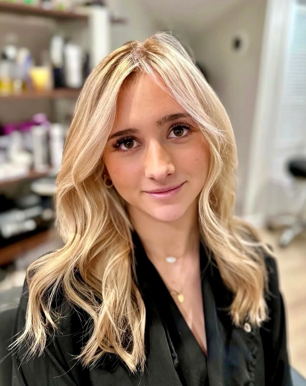 Buttery sunlit blonde hair transformation